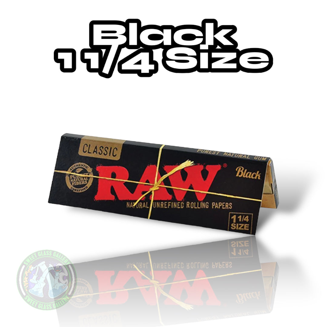 Raw - Classic Black Papers - 1 1/4 Size