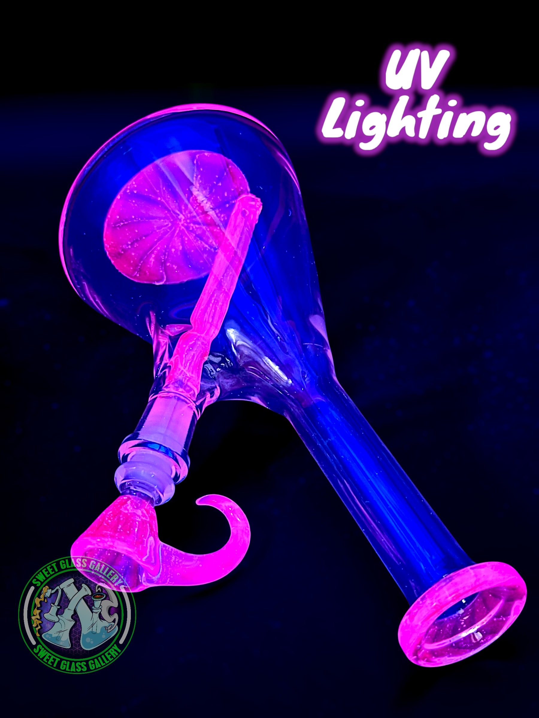 Empty1 Glass - Rig #3 - Mini Beaker w/ Bowl (Blue Dreamingo UV)