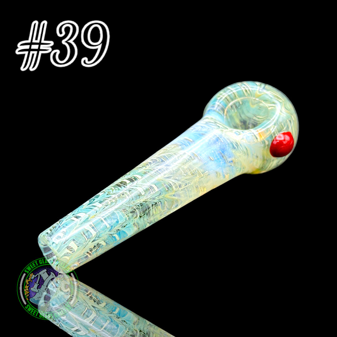 Daniel's Glass Art - German Glass Thick Hand Pipe #39