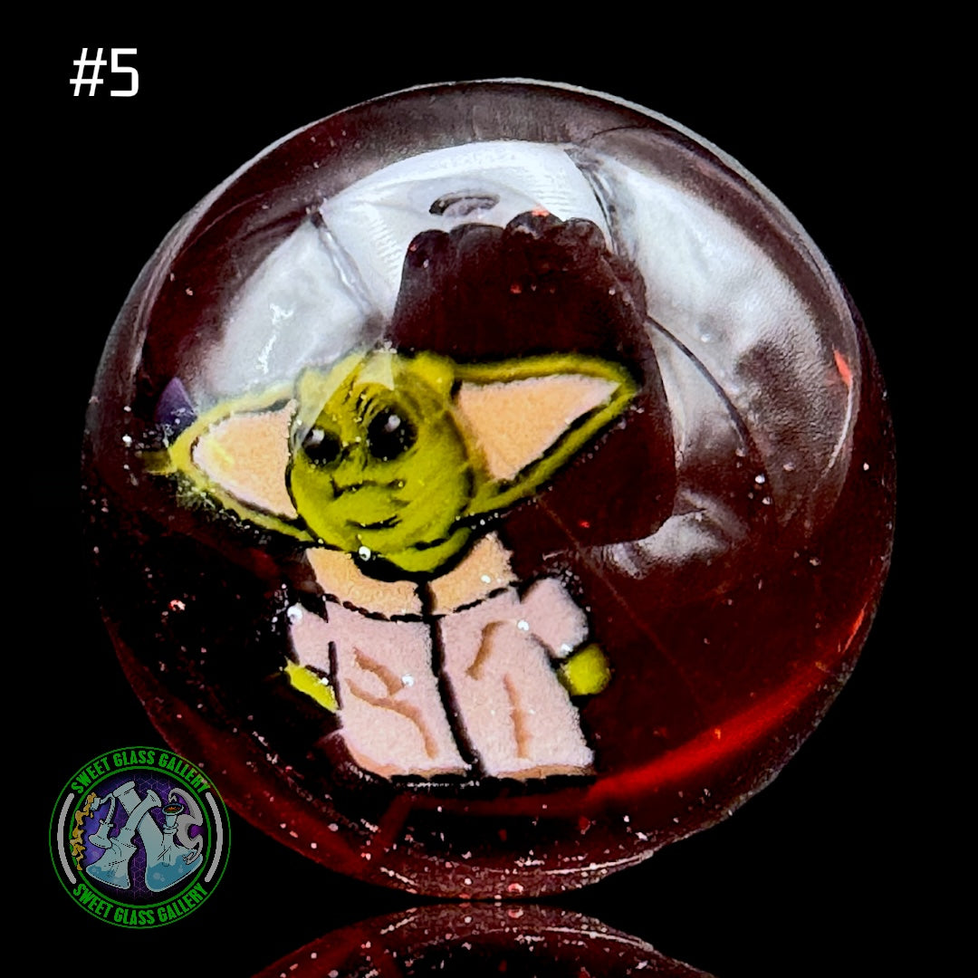 Keys Glass - Marble #5 - Grogu Star Wars