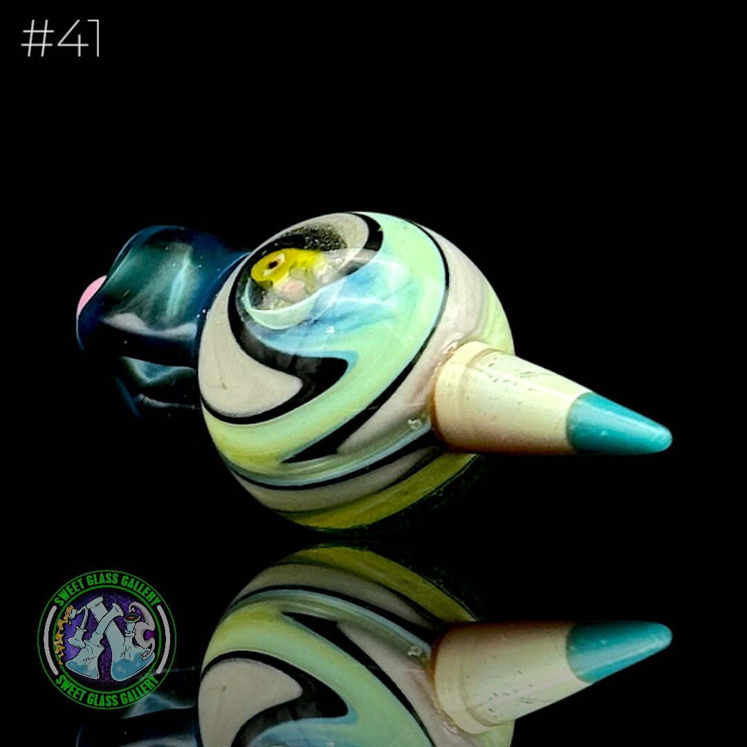 Sherbet Glass - Pendant - Pencil Marble #41