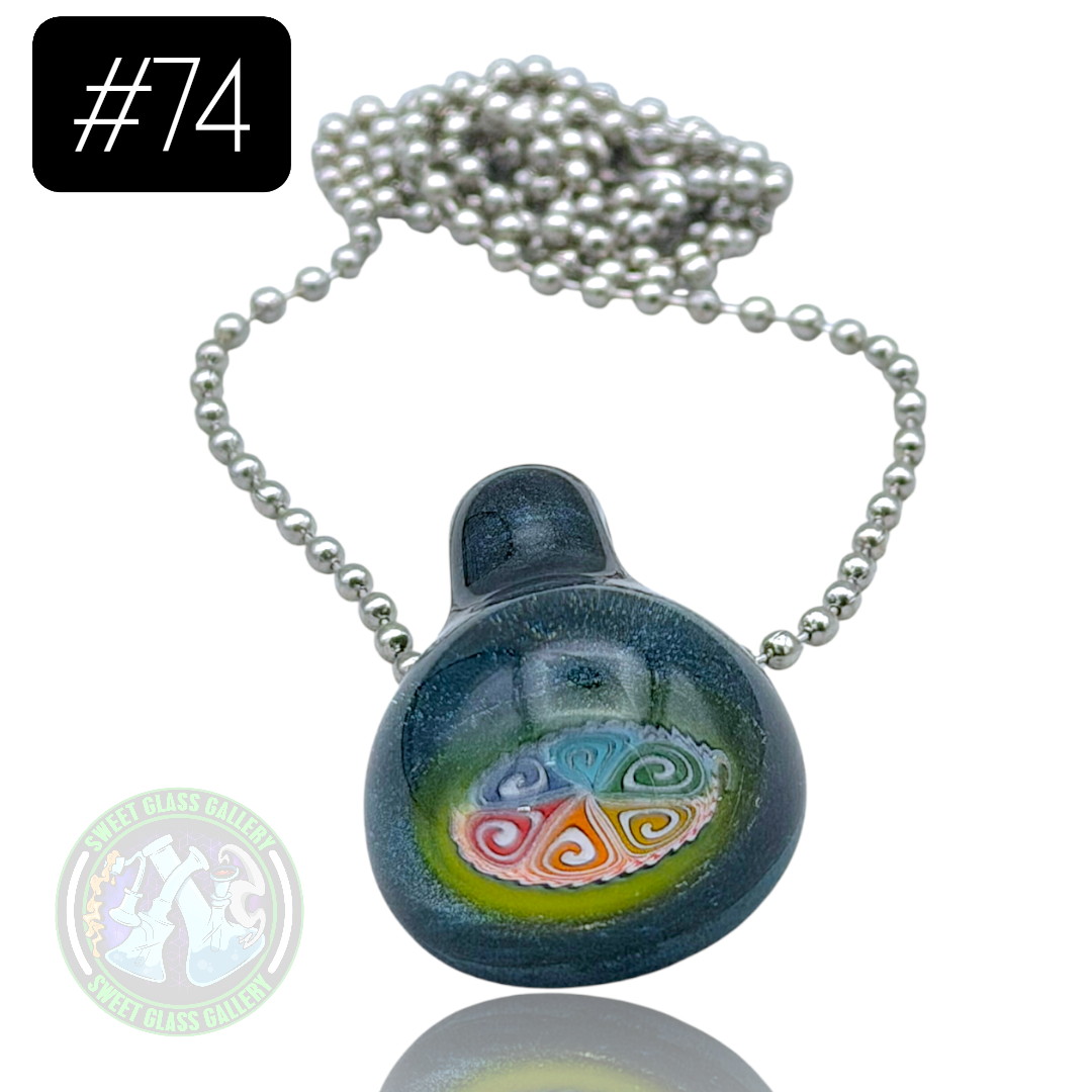 Keys Glass - Pendant #74 (Thumbprint Milli)