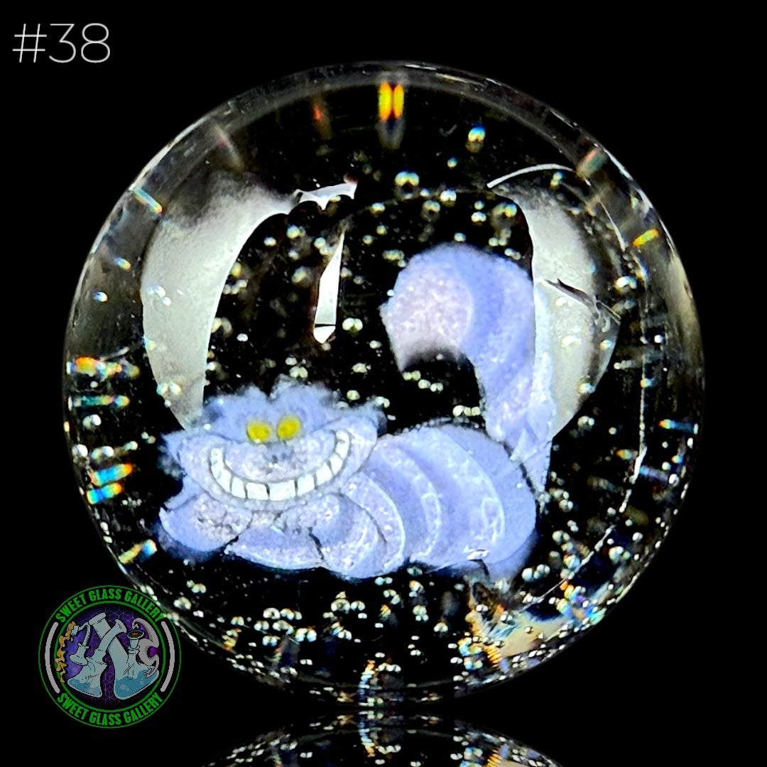 Keys Glass - Marble #38 - (Cheshire Cat - Alice In Wonderland)