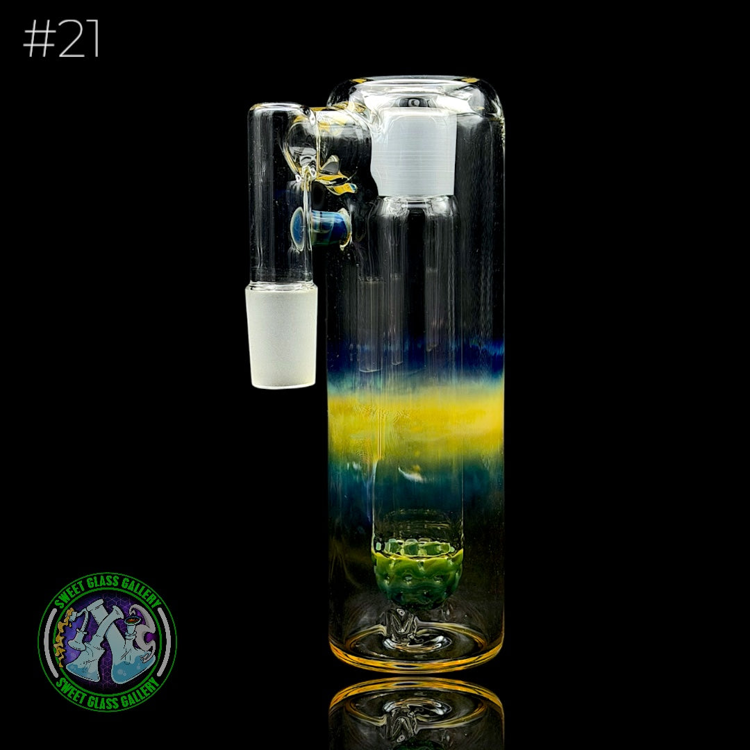 Fluid Glass - Ash Catcher 18mm  #21 (Blue Amber Purple)