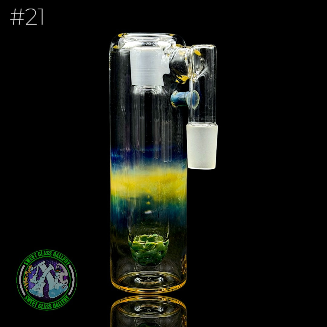 Fluid Glass - Ash Catcher 18mm  #21 (Blue Amber Purple)