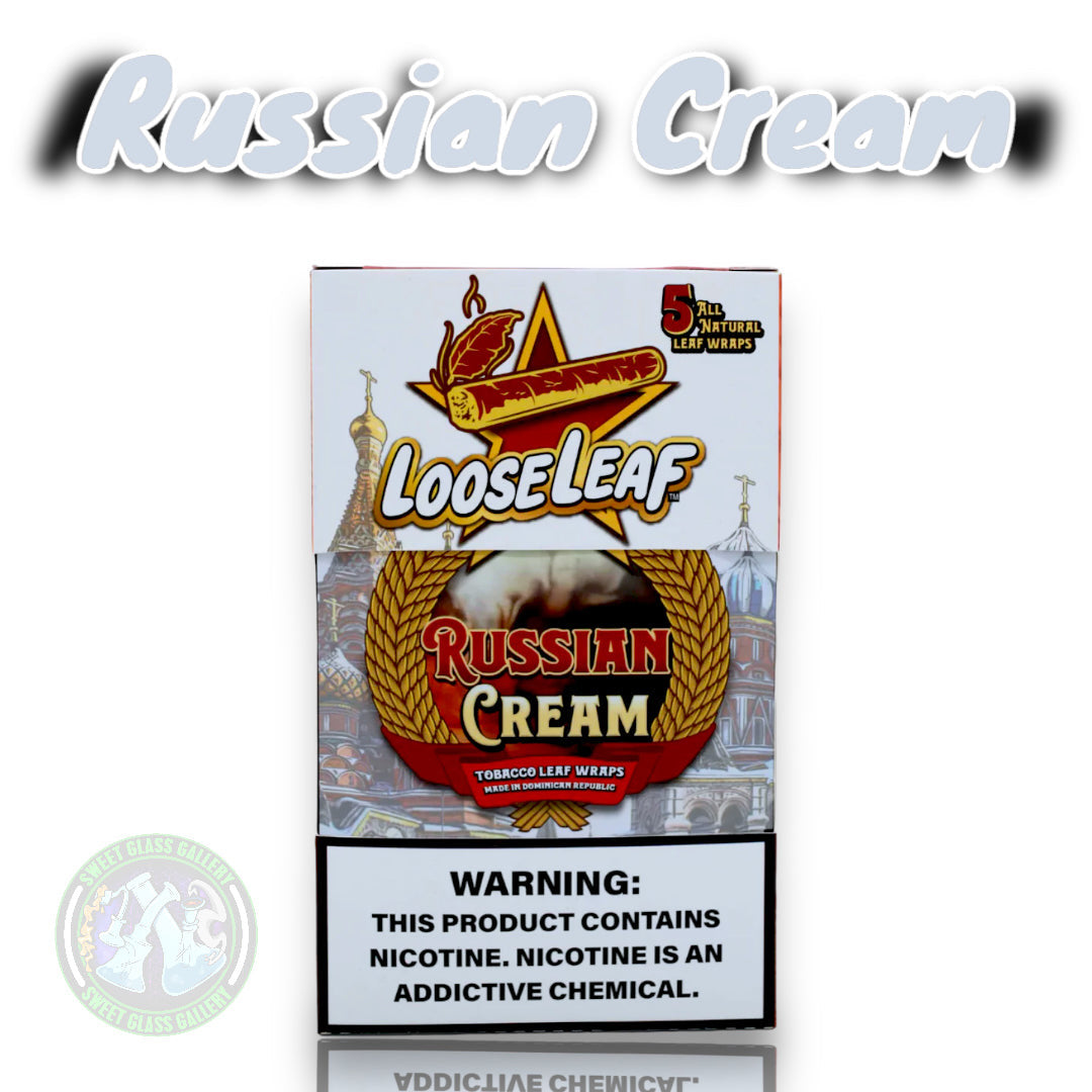 Loose Leaf - Russian Cream (All Natural Tobacco Leaf Wraps 5-Pack)