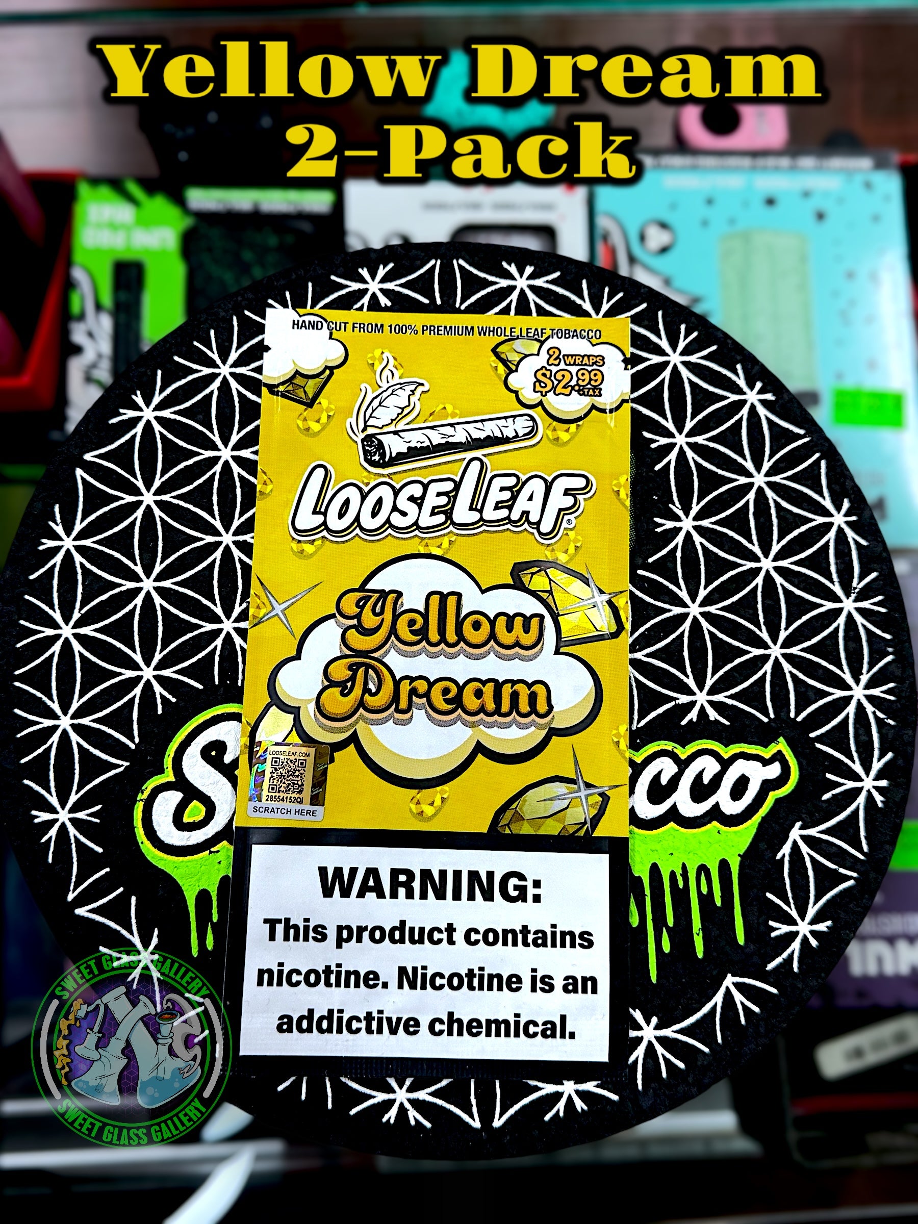 Loose Leaf - Yellow Dream (All Natural Tobacco Leaf Wraps 2-Pack)