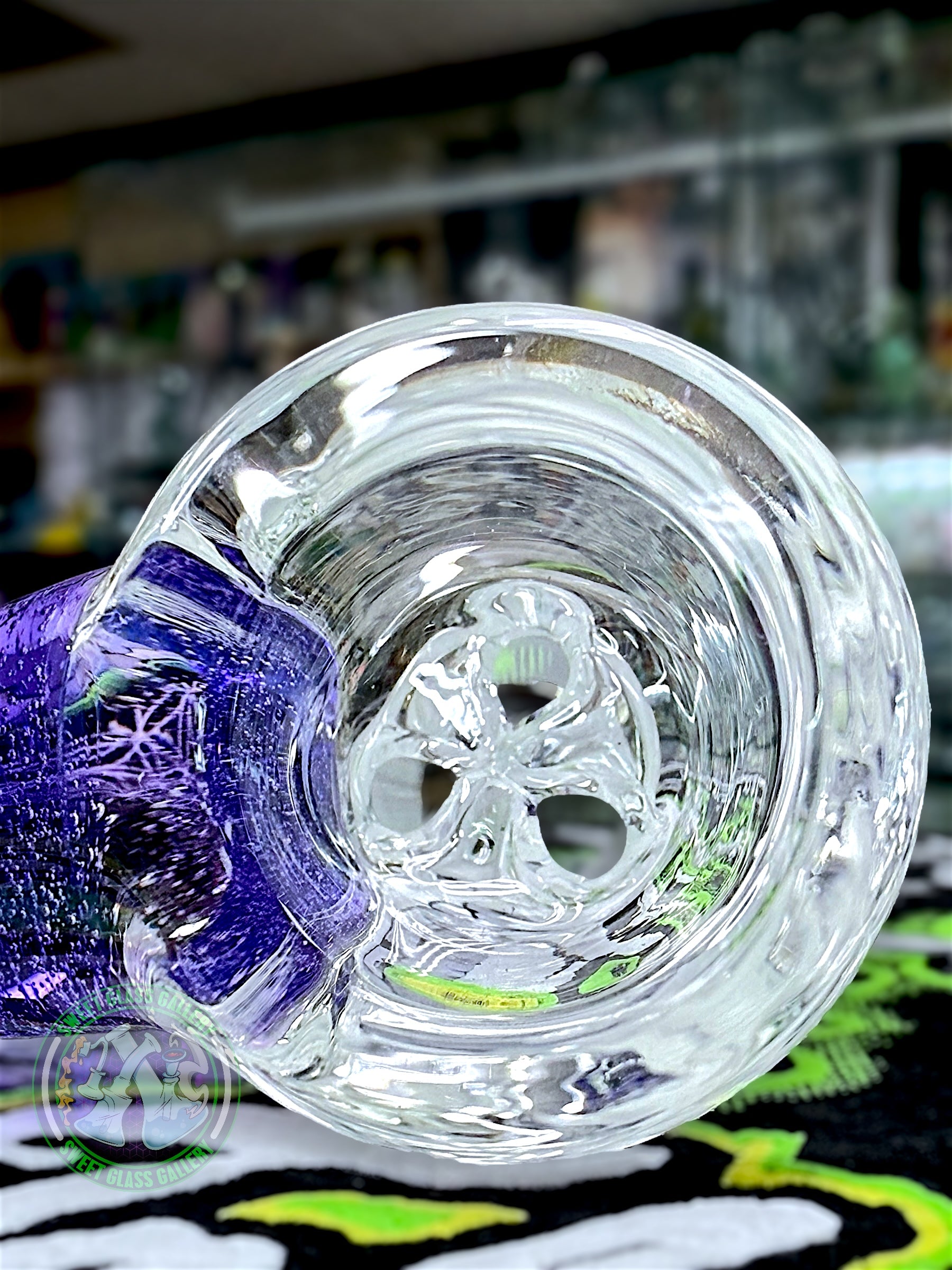 Fluid Glass - Tube #1 - Large Fumed Head Banger (Purple Lollipop)