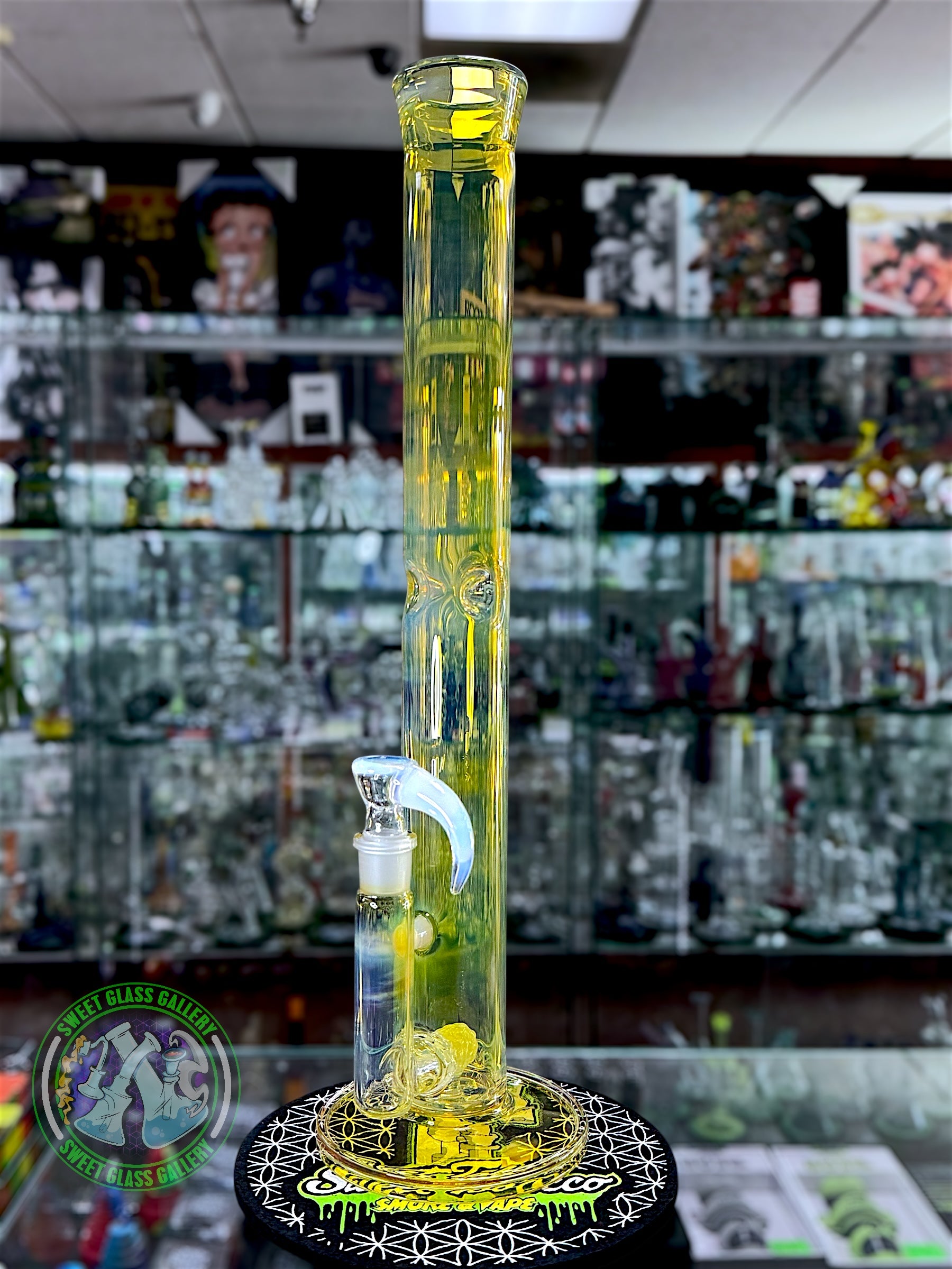 Fluid Glass - Tube #2 - Large Fumed Head Banger (Ghost)