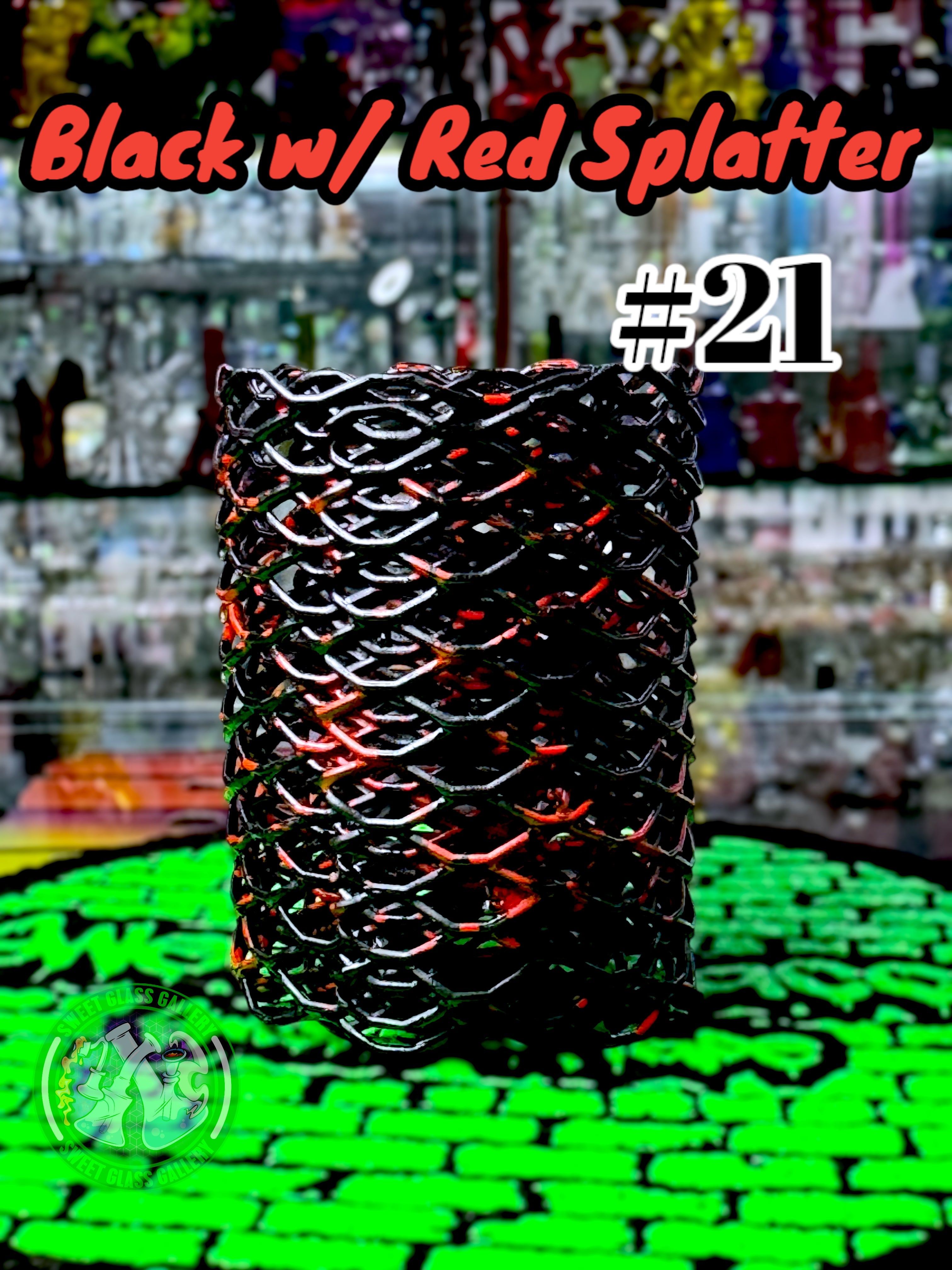 Heat Cage - Blazer GT8000 Torch Guard #21 - Black w/ Red Splatter