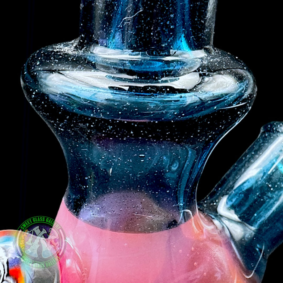 Sky Hizzy Glass - Rig #2 (Blue Stardust UV & Experimental Opal Peach)