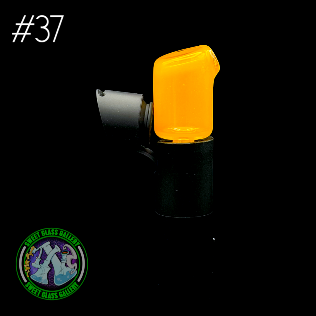Kizmit Glass - Puffco Pivot Top #37 - Rasta Gold