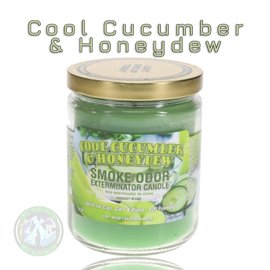 Smoke Odor Exterminator Candle - Cool Cucumber & Honeydew Scent