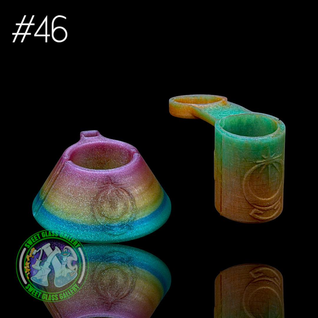 One Trick Pony - Pivot Tether/Stand #46 - Large - Green/Orange/Rainbow