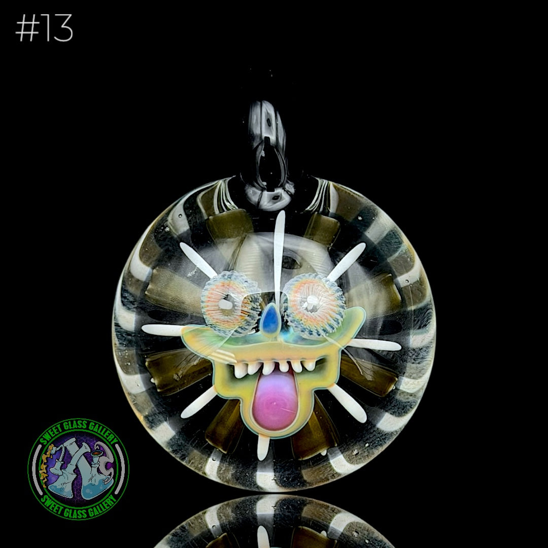 Steve H Glass - Pendant #13 - Face Implosion