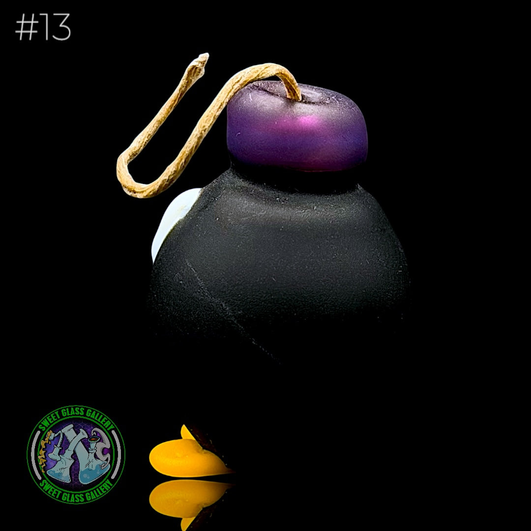 Sandberg Glass - Bob-omb - Hemp Wick Holder #13