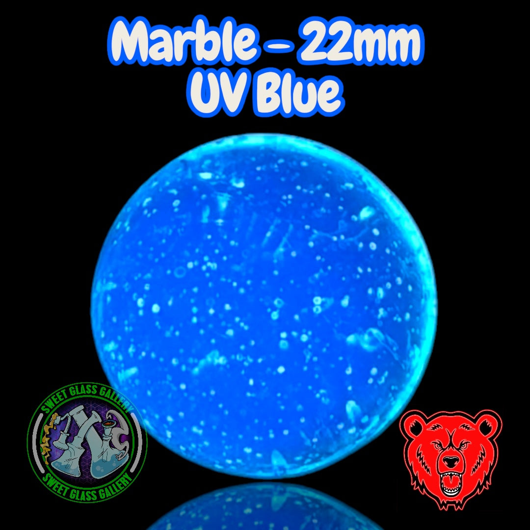Bear Quartz - Marble 22mm - UV Blue