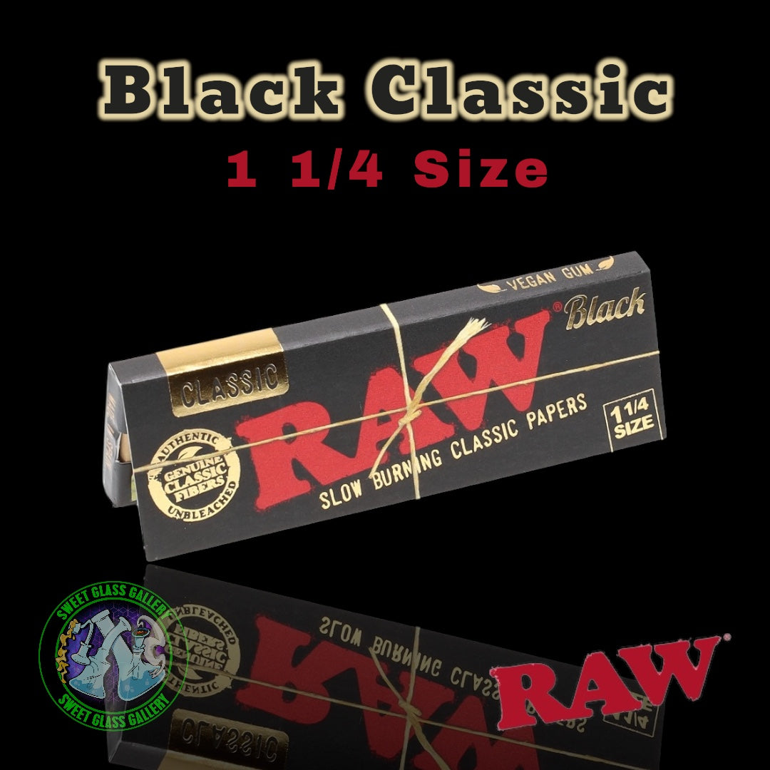 Raw - Black Classic 1 1/4 Size Papers