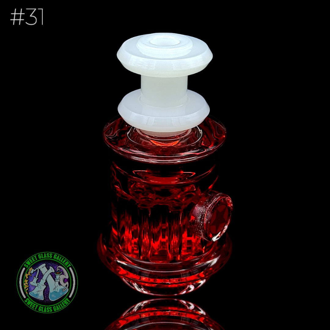 Dōp Glass - Puffco Attachment - Dry Gylcerin Red #31