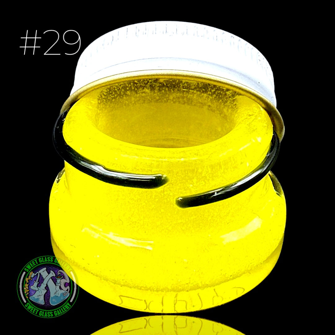 Empty1 Glass - Baller Jar #29 - Mini (Yellow Crushed Opal)