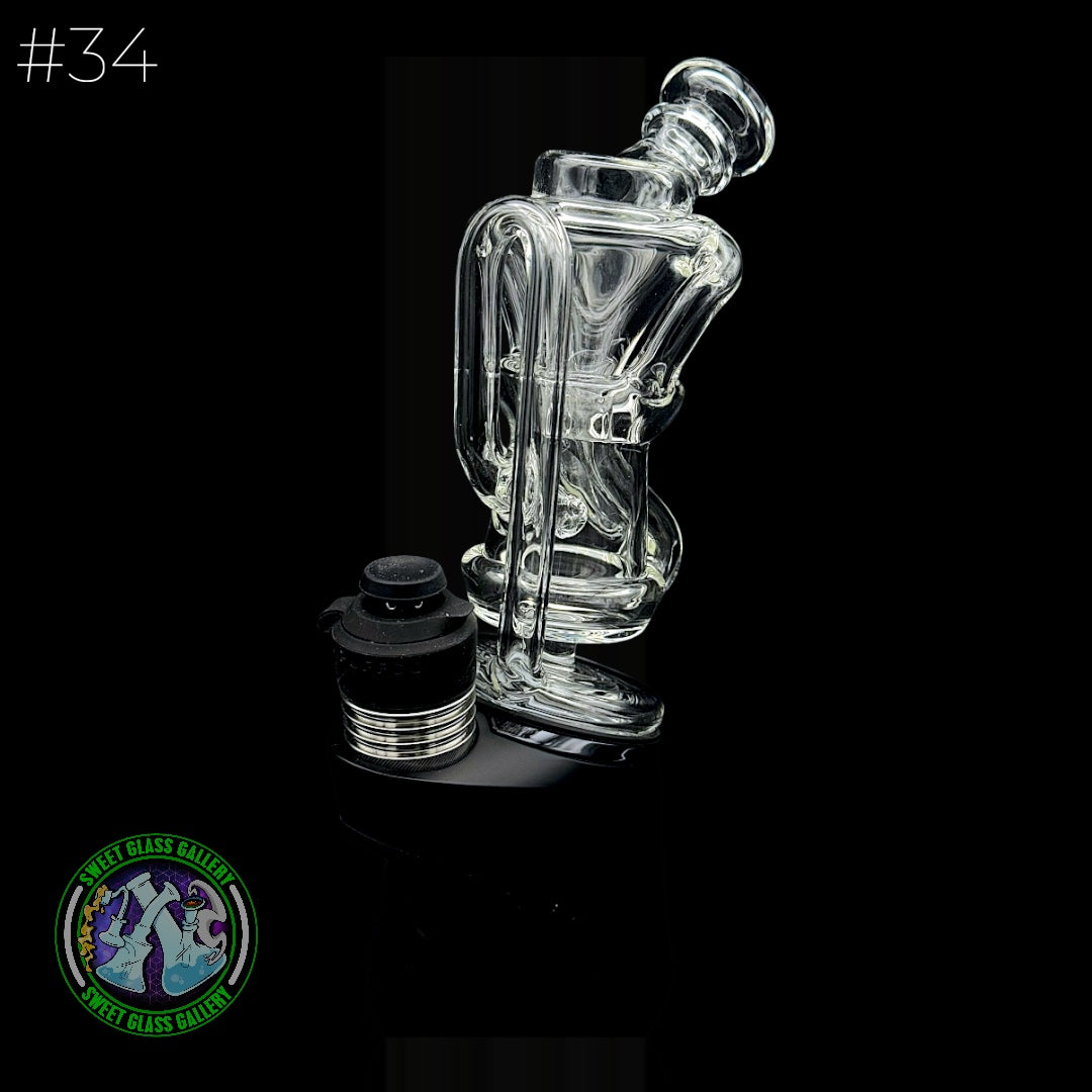 Dōp Glass - Puffco Attachment - Floating Recycler #34