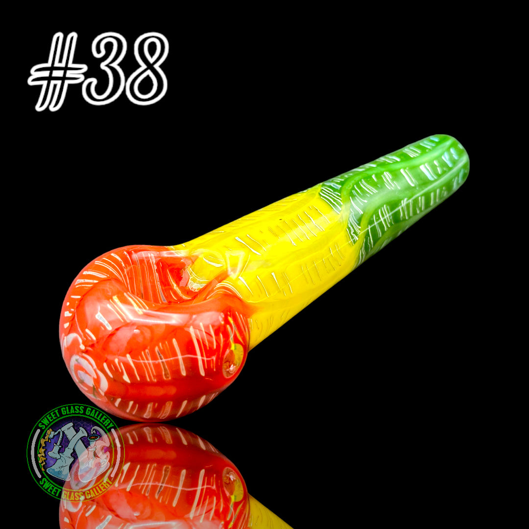 Daniel's Glass Art - German Glass Thick Hand Pipe #38