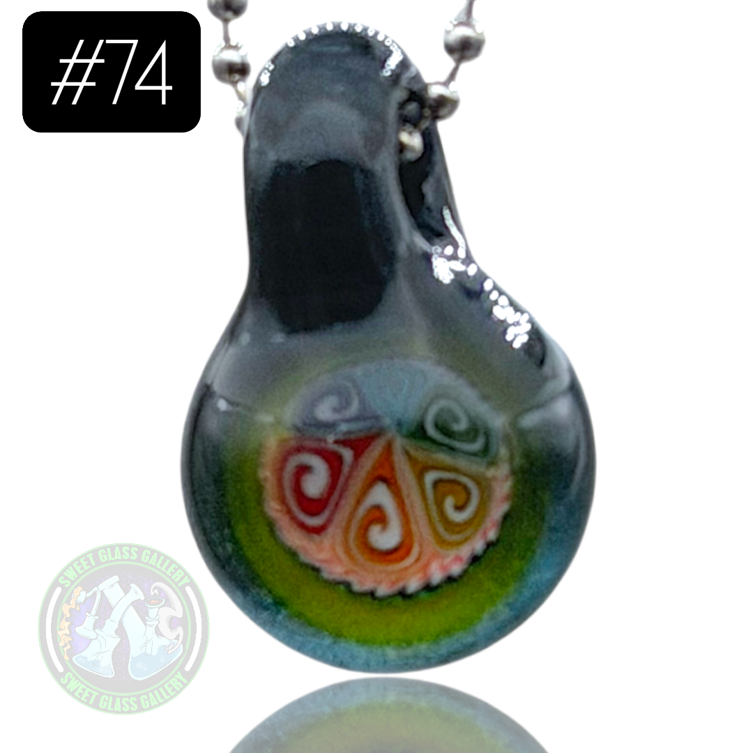 Keys Glass - Pendant #74 (Thumbprint Milli)