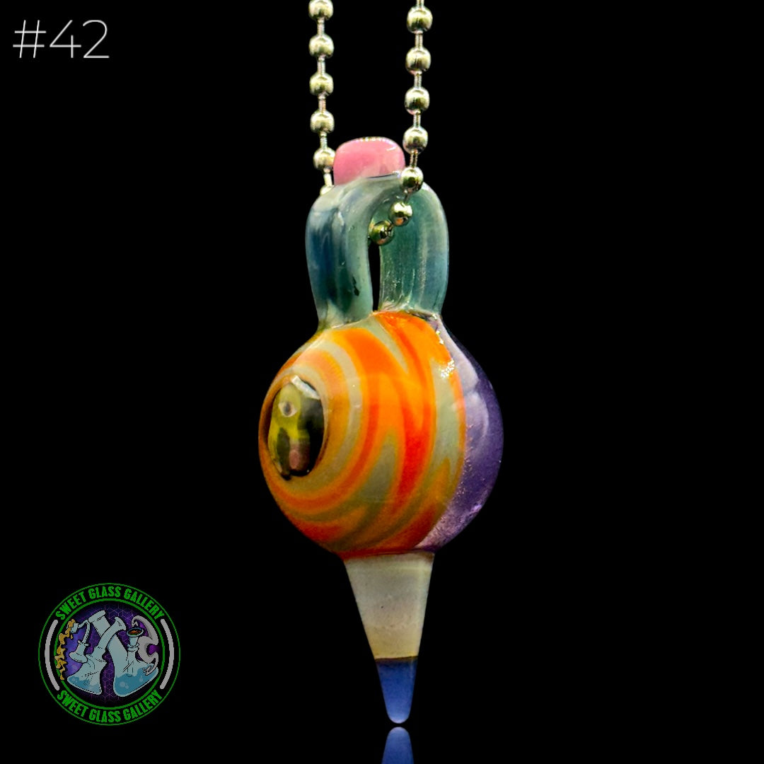 Sherbet Glass - Pendant - Pencil Marble #42