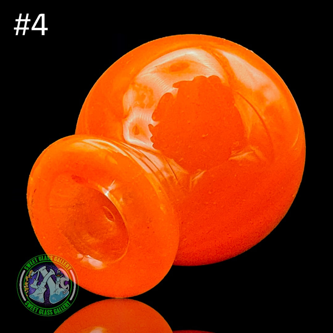 Daniel's Glass Art - Bubble Carb Cap #4 - Orange