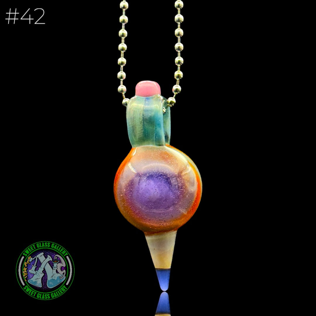 Sherbet Glass - Pendant - Pencil Marble #42