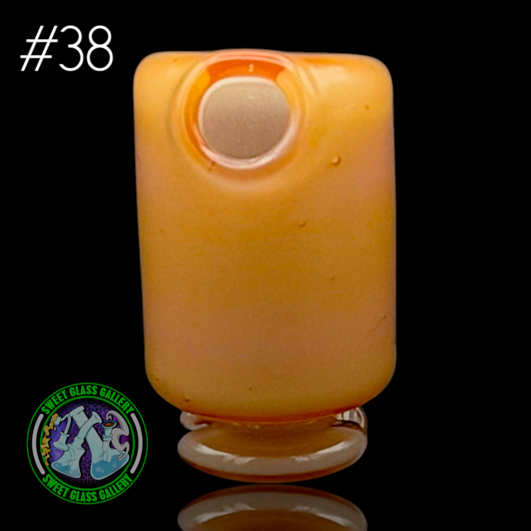 Kizmit Glass - Puffco Pivot Top #38 - Hot Sauce x Star White