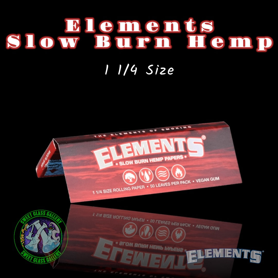 Elements - Slow Burn Hemp 1 1/4 Size Papers