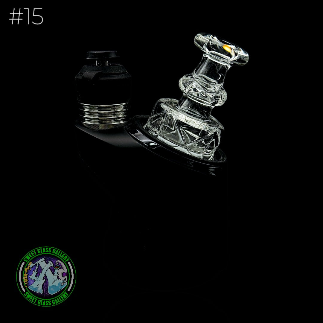 Evol Glass - Attachment - Puffco Peak #15 Hand Cut (Clear)
