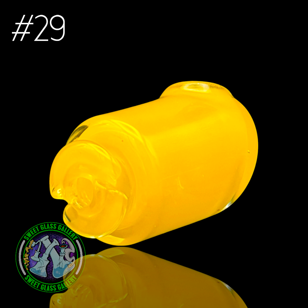 Kizmit Glass - Puffco Pivot Top #29 - Yellow Crayon