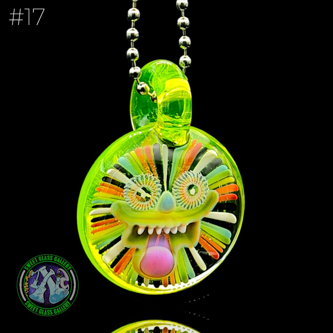 Steve H Glass - Pendant #17 - Face Implosion