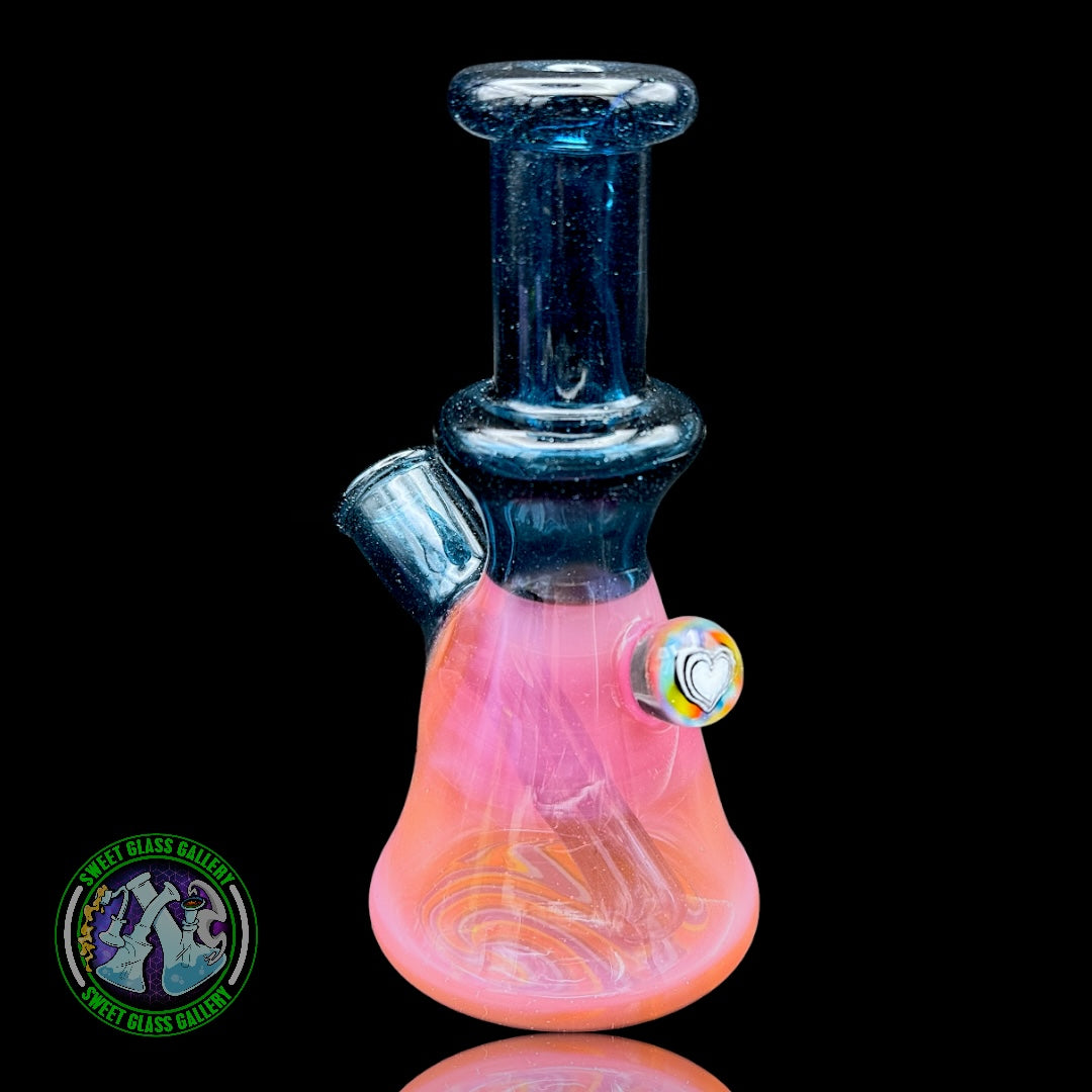 Sky Hizzy Glass - Rig #2 (Blue Stardust UV & Experimental Opal Peach)