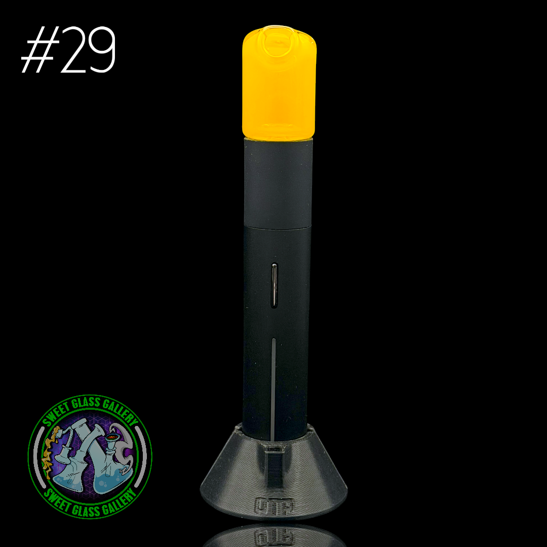 Kizmit Glass - Puffco Pivot Top #29 - Yellow Crayon