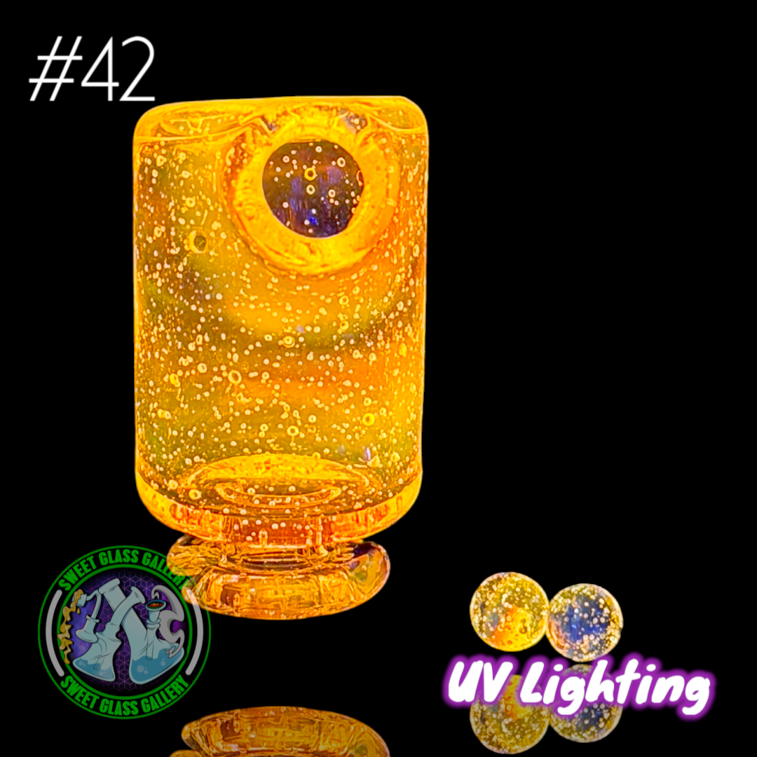 Kizmit Glass - Puffco Pivot Top #42 - Opal Citron Lite (UV)