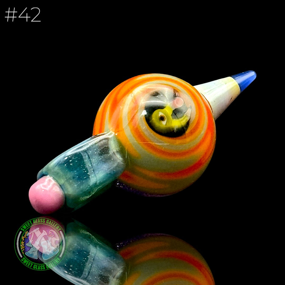 Sherbet Glass - Pendant - Pencil Marble #42