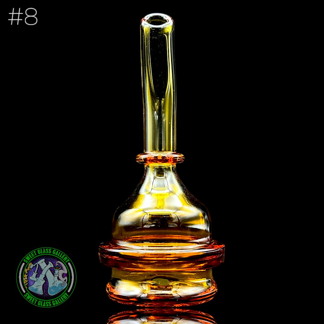 Zach Harrison - Puffco Peak Attachment #8 - Short Path Sipper Dry (Transparent Yellow-Orange)