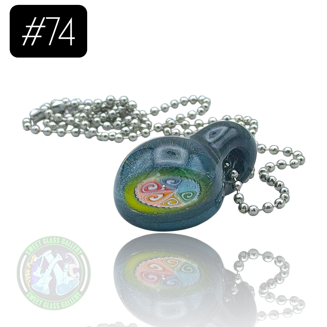 Keys Glass - Pendant #74 (Thumbprint Milli)