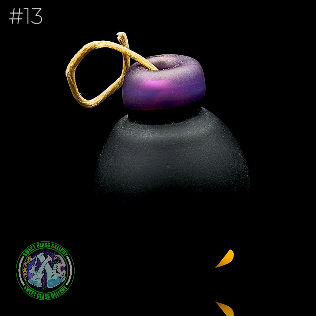 Sandberg Glass - Bob-omb - Hemp Wick Holder #13