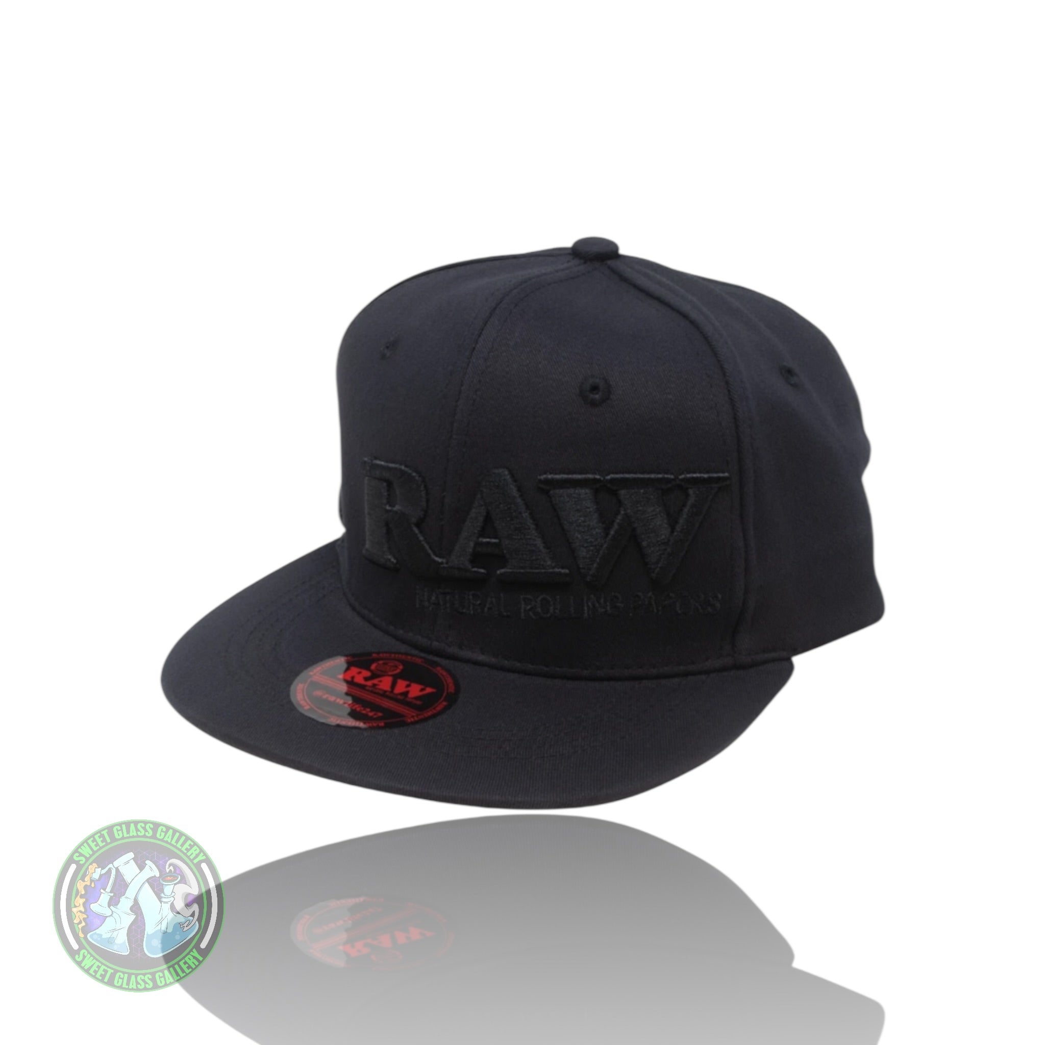 Raw - Hat - Black On Black FlexFit (Size Small/Medium)