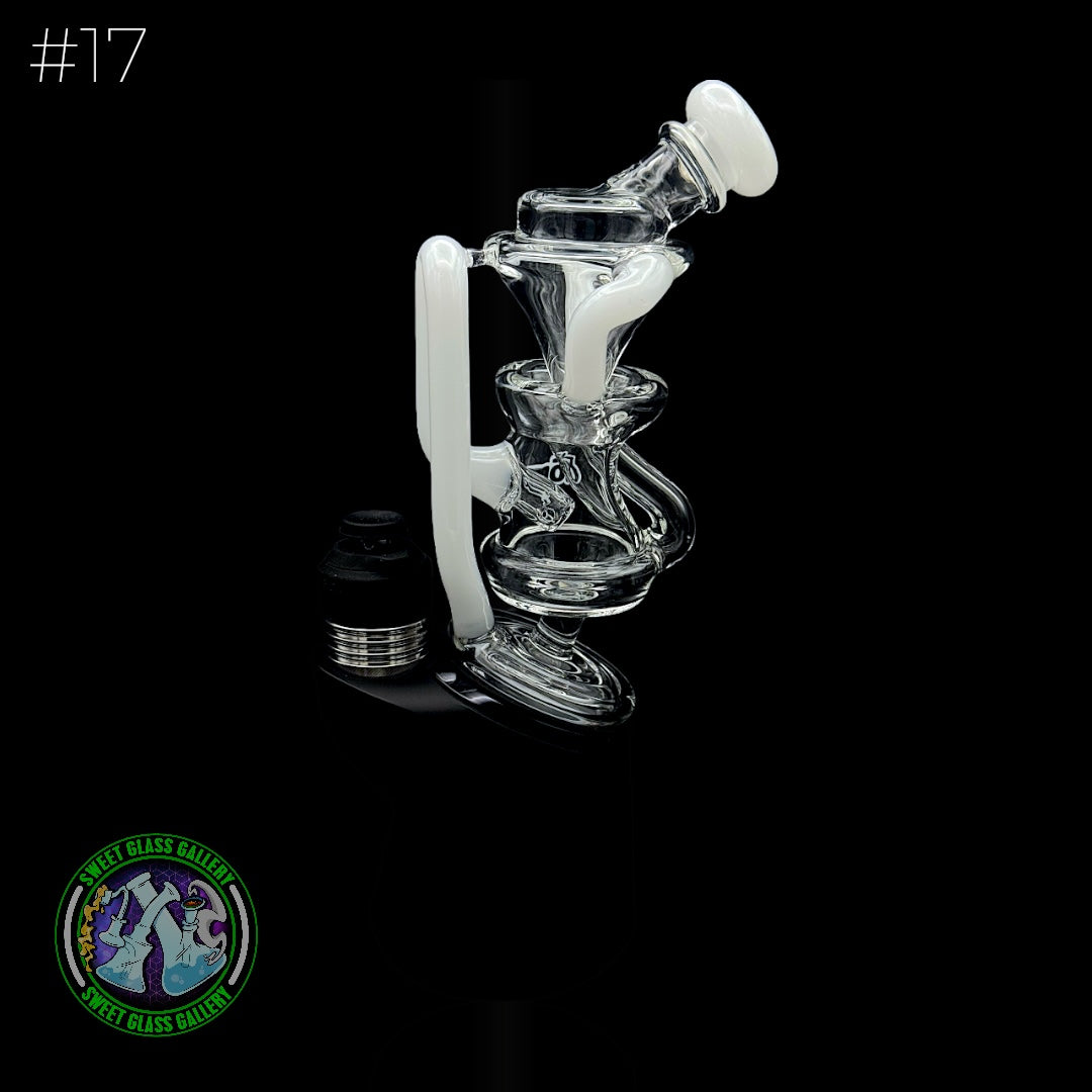 Dōp Glass - Puffco Attachment - Floating Recycler White #17