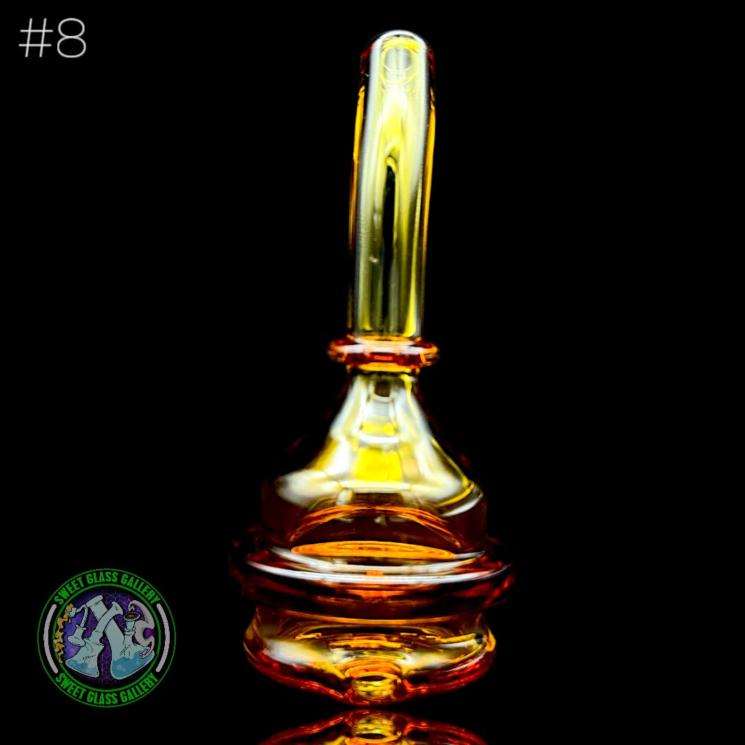 Zach Harrison - Puffco Peak Attachment #8 - Short Path Sipper Dry (Transparent Yellow-Orange)