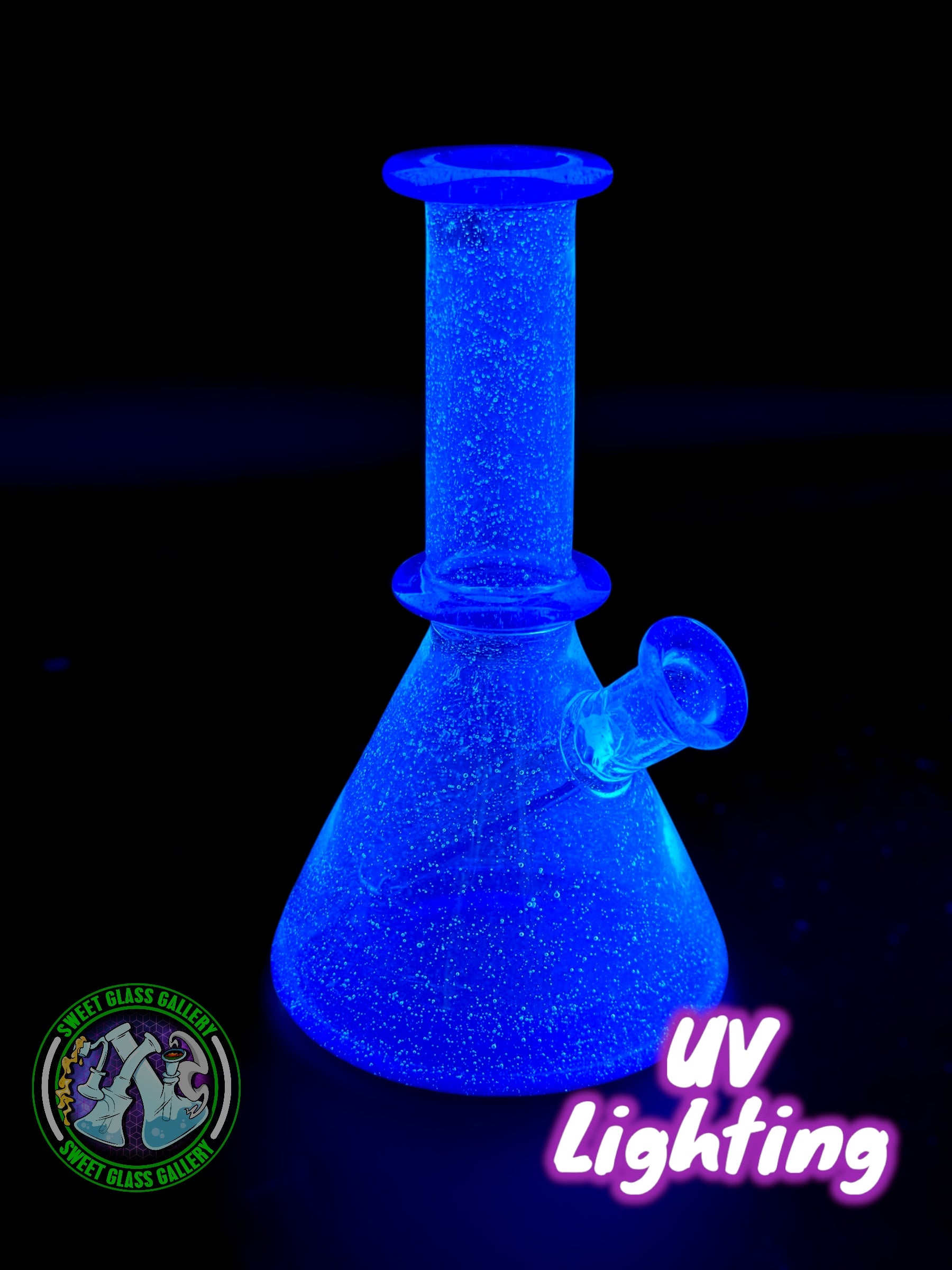 Selko Glass - Rig #5 - Shreddy Flask (Blu-V & Atomic Stardust)