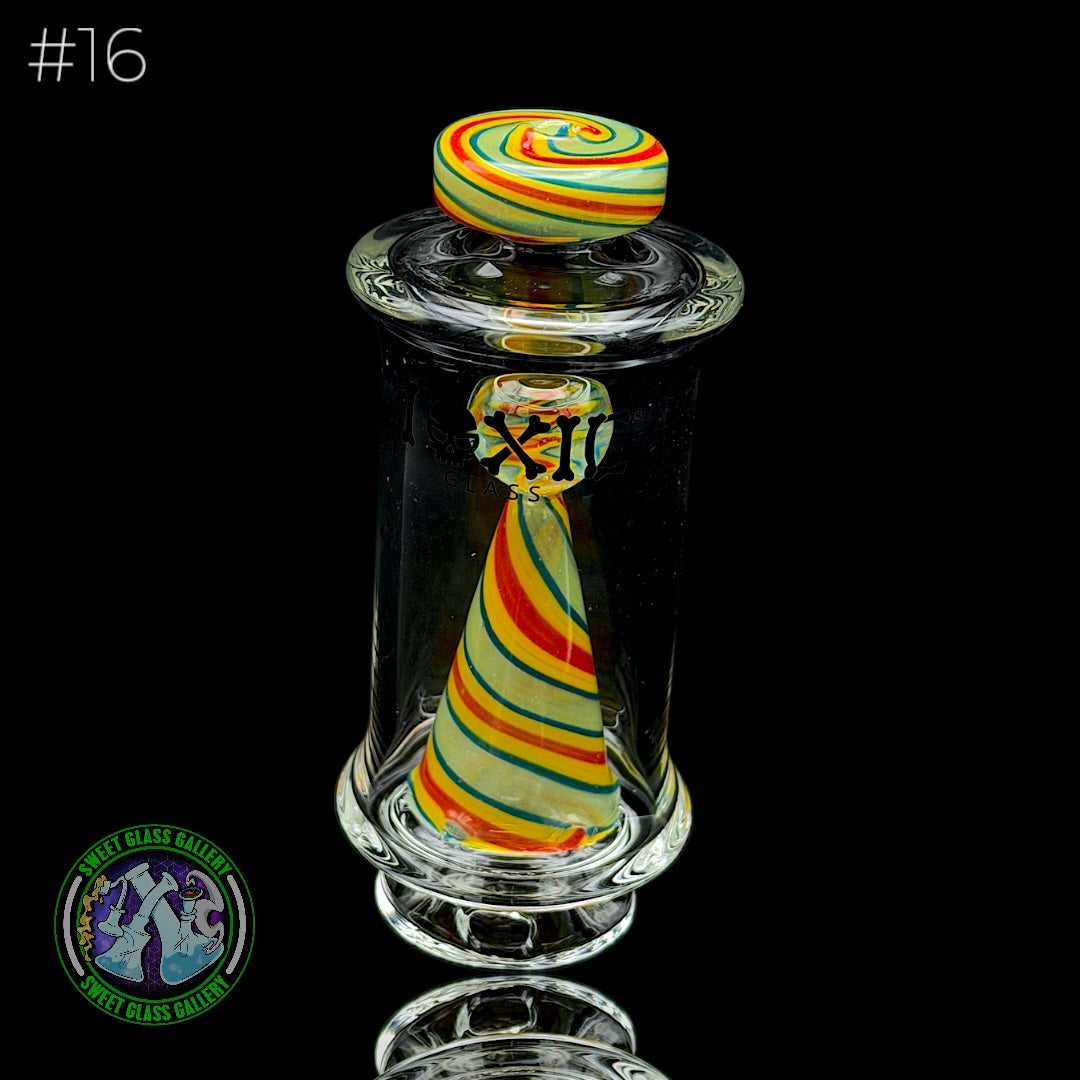Toxic Glass - Focus V Carta Attachment #16 - Wigwag Green, Blue, Yellow & Red
