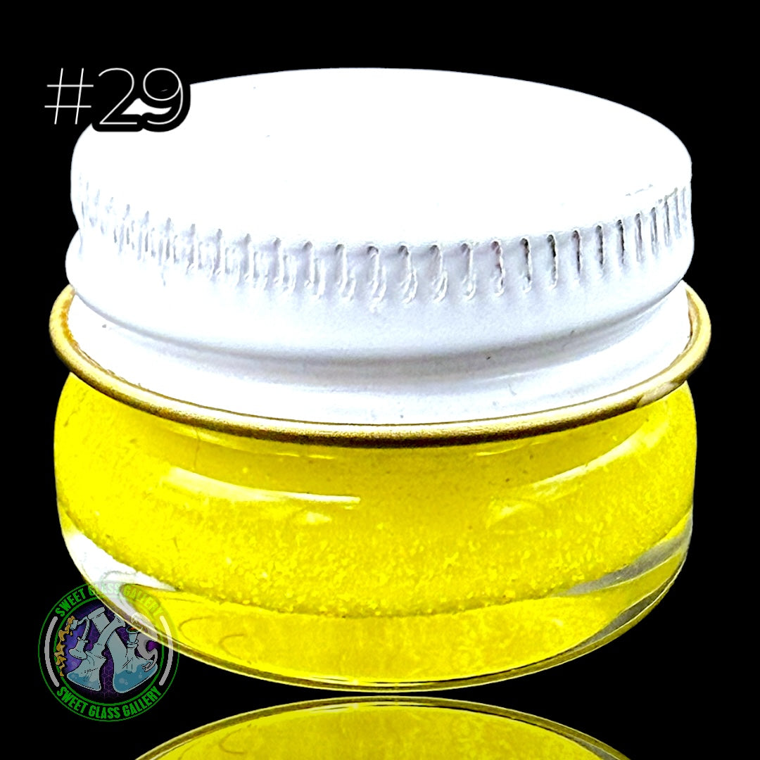 Empty1 Glass - Baller Jar #29 - Mini (Yellow Crushed Opal)