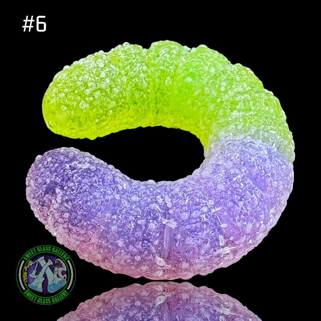 Emperial Glass - Marble/Cap Stand #6 - Sour Gummy Worm