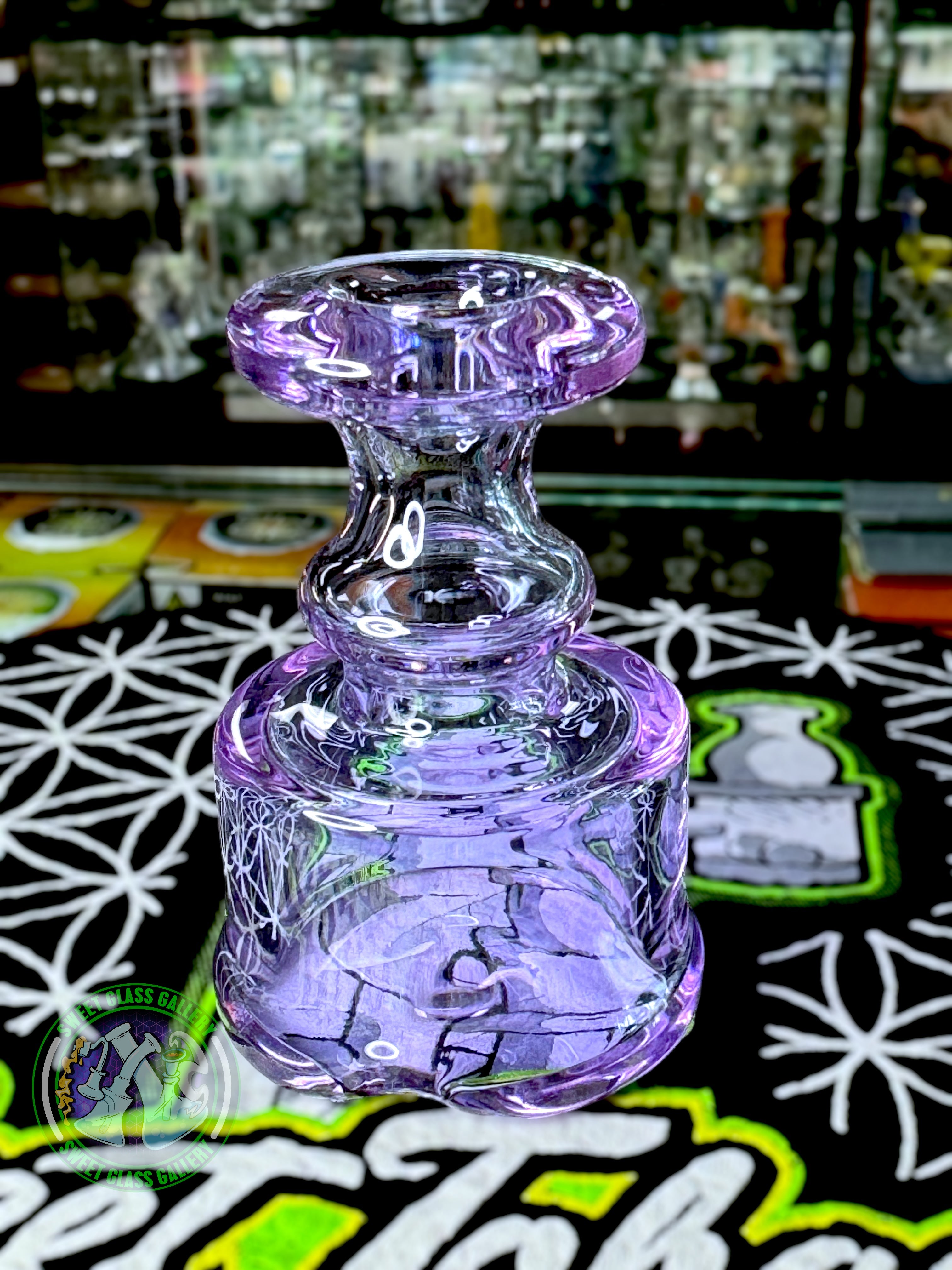 Evol Glass - Dry Puffco Attachment - Transparent Purple